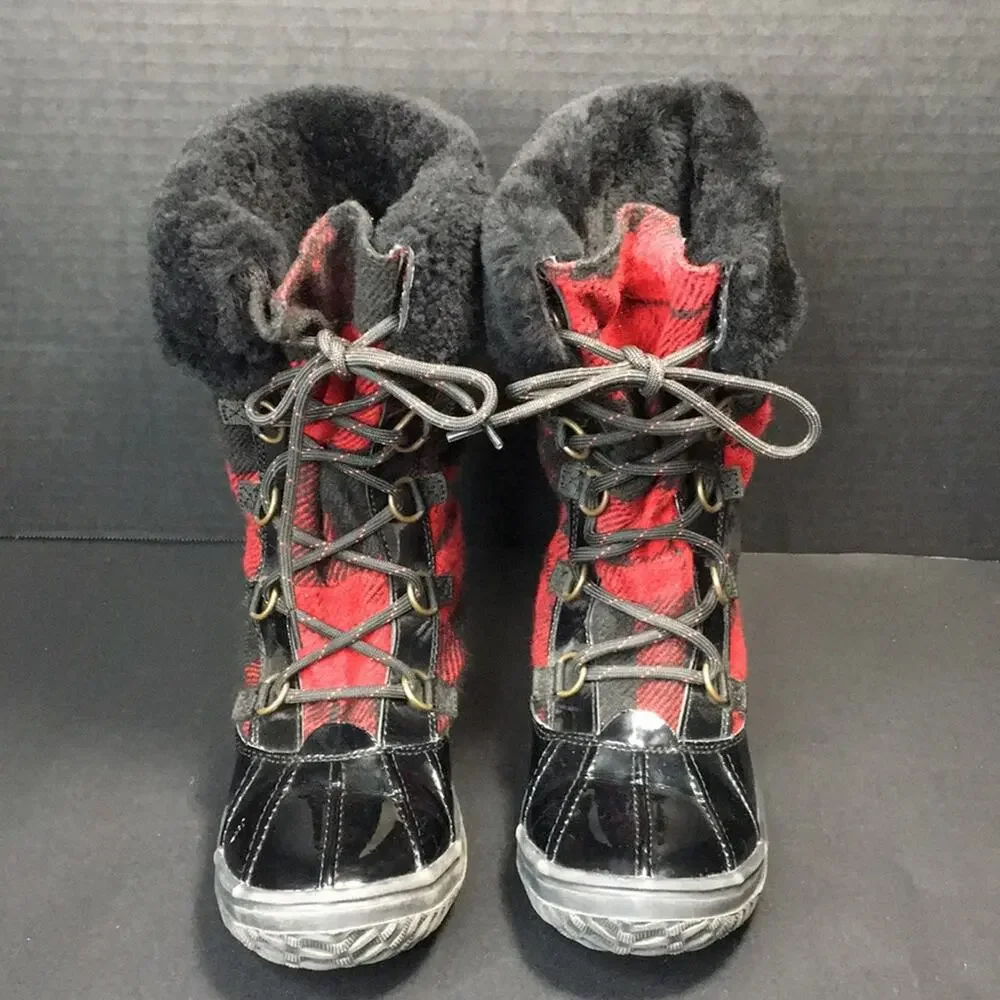 Polo by Ralph Lauren Big‎ Kid Everest Boots Black Leather w/ Shearling Size 4